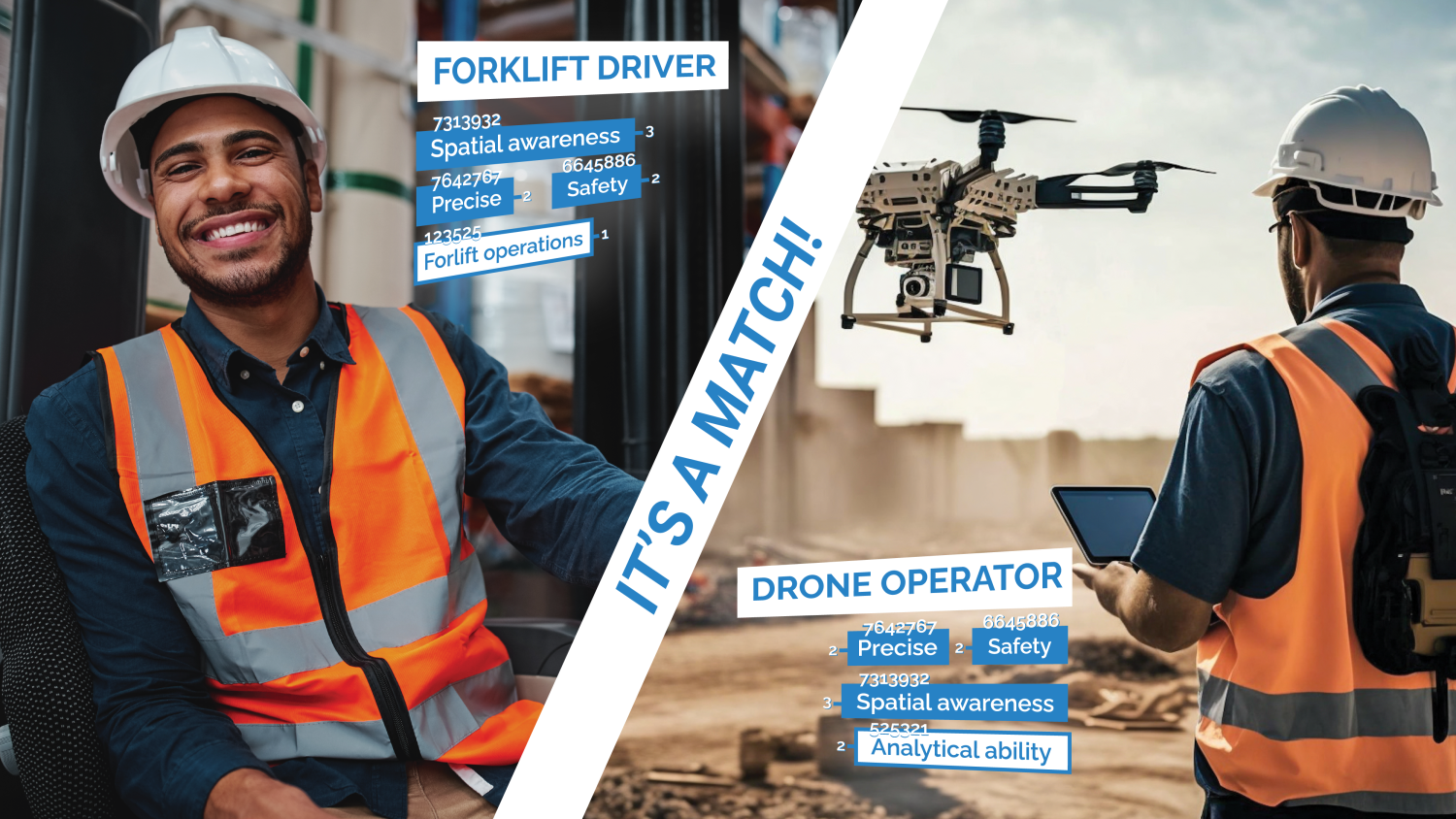 Skills based hiring - forklift driver becomes drone pilot